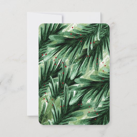 Sparen de Datum van de Waterverf van de Kerstavond Save The Date (Achterkant)