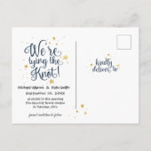 Sparen de Datum van de Waterverf van de Sterrennac Aankondigingskaart (Achterkant)