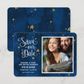Sparen de Datum van de Waterverf van de Sterrennac Save The Date (Voorkant / Achterkant)