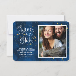 Sparen de Datum van de Waterverf van de Sterrennac Save The Date