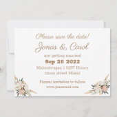 Sparen de datum van de waterverf van de Uitnodigin Save The Date (Achterkant)