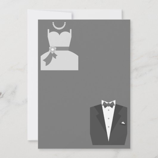 Sparen de Datum van de Weddenschap Bride & Groom Kaart (Achterkant)