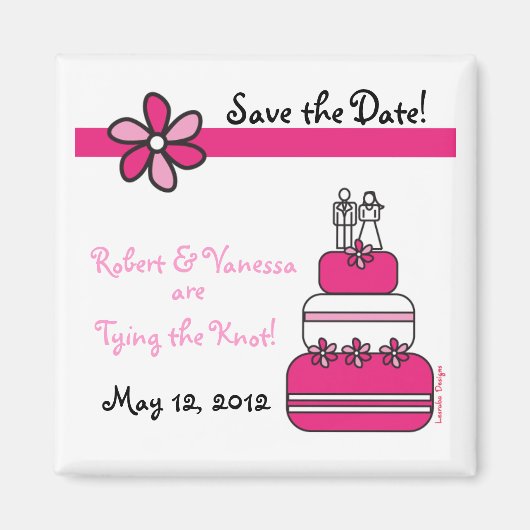 Sparen de Datum van de Weddenschap Magnet (Voorkant)