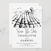 Sparen de Datum van de wijnbouw bruiloft Save The Date (Voorkant / Achterkant)
