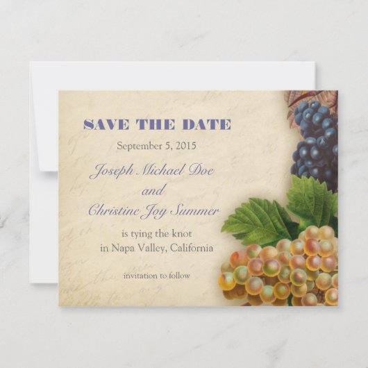 Sparen de Datum van de Winkerij van de Bestemming Save The Date (Voorkant)