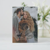 Sparen de Datum van de Winterbruiloft Save The Date (Staand voorkant)