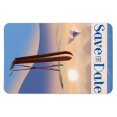 Sparen de Datum van de Wuwdag  Ski Magneet (Horizontaal)