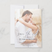 Sparen de Datum van het Afbeelding van de Foto Wed Save The Date (Voorkant)