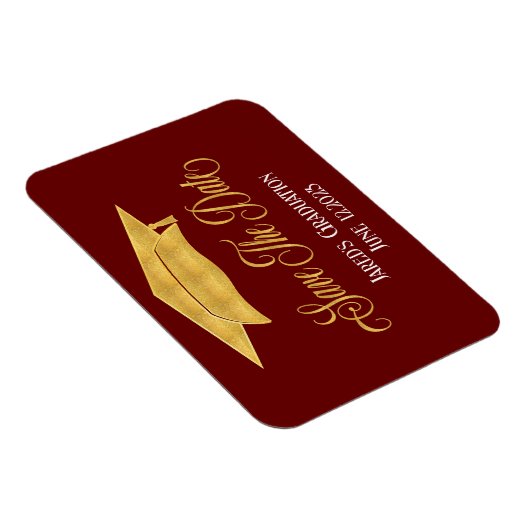 Sparen de Datum van het Afstuderen Faux Gold Afstu Magneet (Rechterzijde)