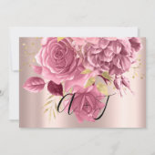 Sparen de Datum van het Bieden Bride Roze Gold Roo Save The Date (Achterkant)