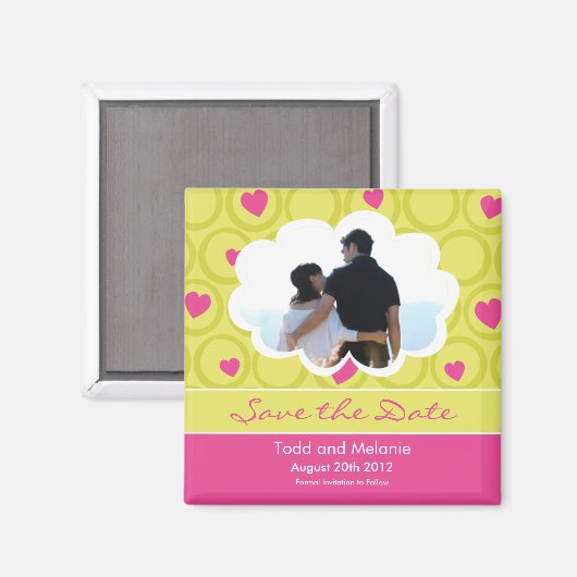 Sparen de Datum van het Bieden Magnet (Voorkant / Achterkant)