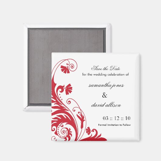 Sparen de Datum van het Bieden Magnet (Voorkant / Achterkant)