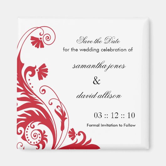 Sparen de Datum van het Bieden Magnet (Voorkant)