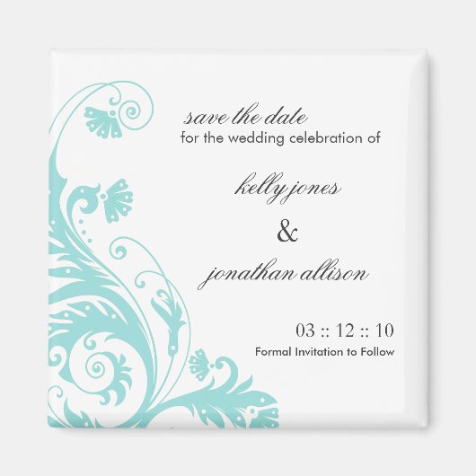 Sparen de Datum van het Bieden Magnet (Voorkant)