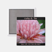 Sparen de Datum van het Bieden Magnetjes Roze Ging Magneet (Voorkant / Achterkant)