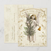 Sparen de Datum van het Briefkaart van de Kerst va (Voorkant / Achterkant)