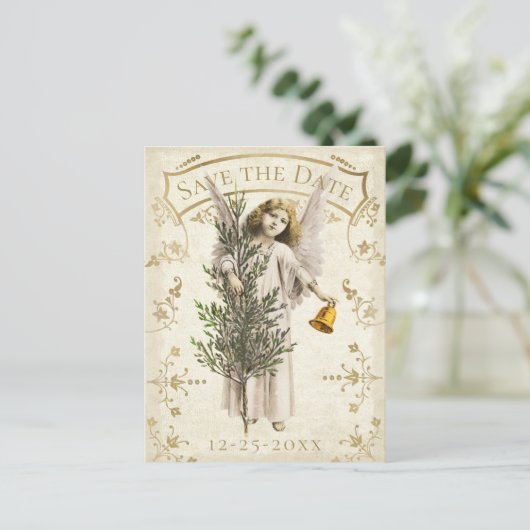 Sparen de Datum van het Briefkaart van de Kerst va (Staand voorkant)