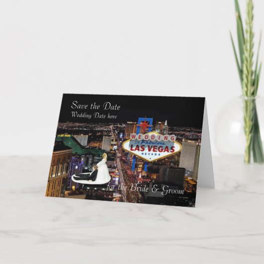Sparen de Datum van het Brugbruid & Groom huwelijk Aankondiging (Voorkant)