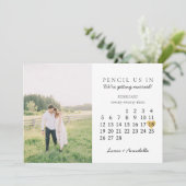 Sparen de Datum van het Goud van de Kalender Febru Kaart (Staand voorkant)