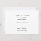 Sparen de Datum van het Goud van de Kalender Febru Kaart (Achterkant)