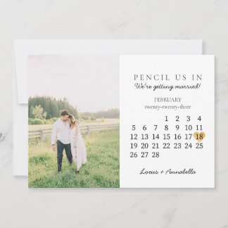 Sparen de Datum van het Goud van de Kalender Febru Kaart