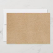 Sparen de Datum van het Gouden Hart Rustic Kraft Kaart (Achterkant)