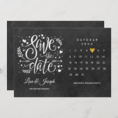 Sparen de Datum van het Gouden Karalkbord van het Kaart (Voorkant / Achterkant)