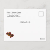 Sparen de Datum van het huwelijk Afrikaanse Kente  Briefkaart (Achterkant)