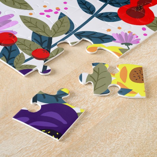 Sparen de Datum van het huwelijk  Floral Reef Legpuzzel (Zijkant)