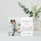 Sparen de Datum van het Koude van de Kalender Apri Briefkaart (Staand voorkant)