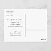 Sparen de Datum van het Koude van de Kalender Apri Briefkaart (Achterkant)