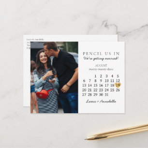Sparen de Datum van het Koude van de Kalender Augu Briefkaart