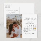 Sparen de Datum van het Koude van de Kalender Okto Briefkaart (Voorkant / Achterkant)