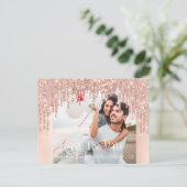 Sparen de Datum van het Roos van het Verloving van Aankondigingskaart (Staand voorkant)