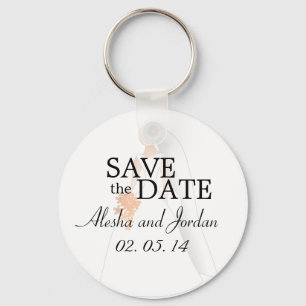 Sparen de Datum van het Sleutelhanger Bride van de