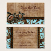 Sparen de Datum van het Visitekaartje Blauw (Voorkant /achterkant)