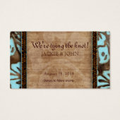 Sparen de Datum van het Visitekaartje Blauw (Achterkant)