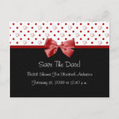 Sparen de Datum van het Vrijgezellenfeest Meisrode Aankondigingskaart (Voorkant)