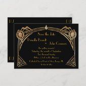 Sparen de Datum van het Wedden, groot-Gatsby, zwar Kaart (Voorkant / Achterkant)