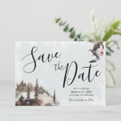 Sparen de Datum van het Wedden met Raven en Moon Kaart (Staand voorkant)