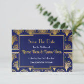 Sparen de Datum van het Weddenschap Twenties Gold  Save The Date (Staand voorkant)