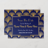 Sparen de Datum van het Weddenschap Twenties Gold  Save The Date (Voorkant / Achterkant)