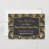 Sparen de Datum van het Weddenschap Twenties Gold  Save The Date (Voorkant)