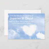 Sparen de Datum van het Wuwelijk - de HartWolk van Save The Date (Voorkant / Achterkant)