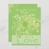 Sparen de Datum van Koningin Anne's Lace Aankondigingskaart (Voorkant / Achterkant)