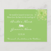 Sparen de Datum van Koningin Anne's Lace Aankondigingskaart (Achterkant)