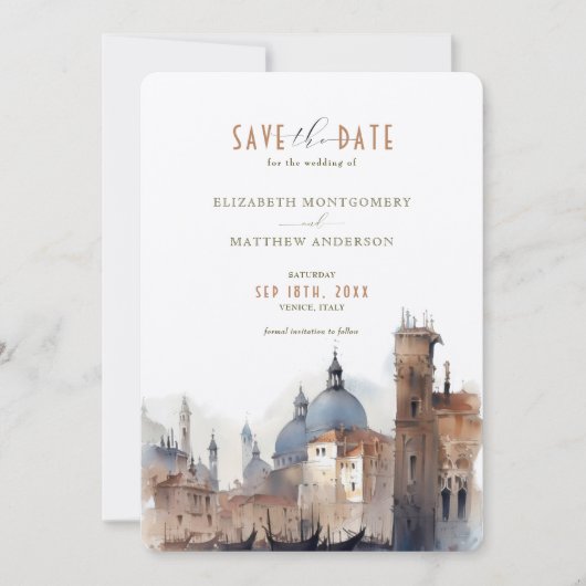 Sparen de Datum Venetië Italië Basilica della Salu Kaart (Voorkant)