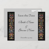 Sparen de Datum verlichte Grijze Briefkaarten van  (Voorkant / Achterkant)