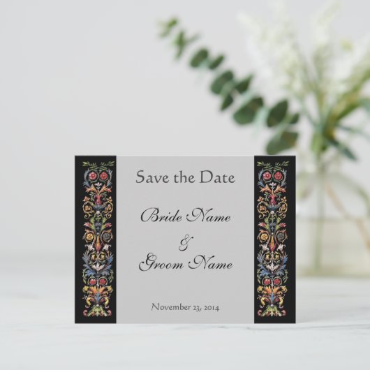 Sparen de Datum verlichte Grijze Briefkaarten van  (Staand voorkant)