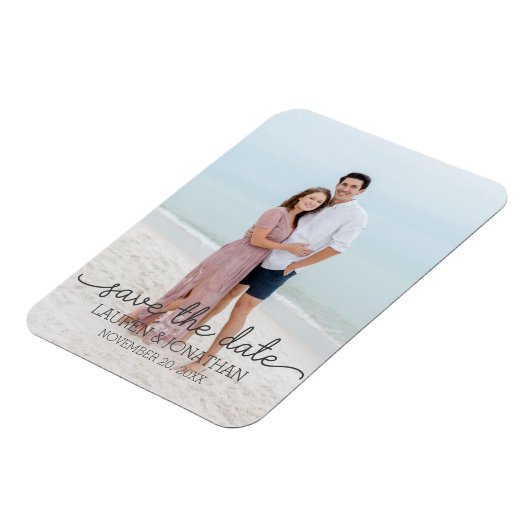 Sparen de datum verloving trouwaankondiging magneet (Linkerzijde)
